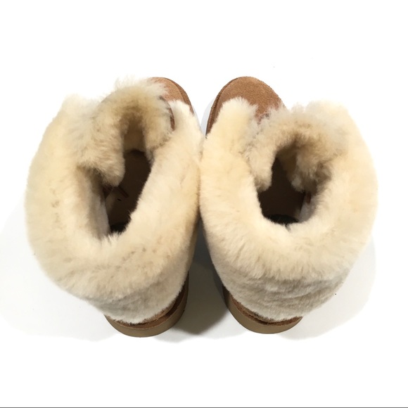 UGG Weylyn Shearling Cuff Ankle Boots -Chestnut Suede -US 8 -NEW - Picture 6 of 8